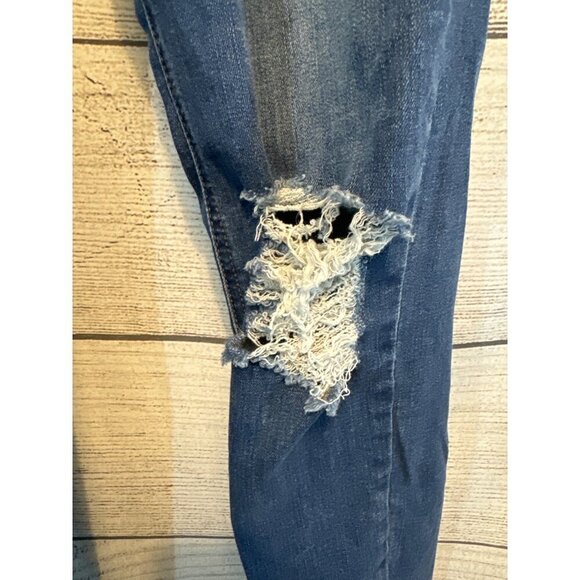 Just USA Distressed Knees Skinny Jeans Size 4 - Picture 3 of 5